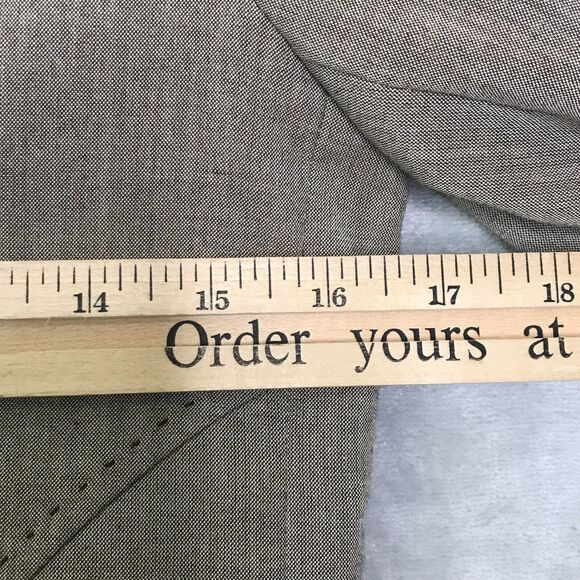 Tahari Blazer Womens 4 Tan 3 Button Closure Zipper Pockets Brown Stitching Lined - Picture 8 of 10